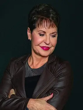An official photo of Joyce Meyer on GOD TV.